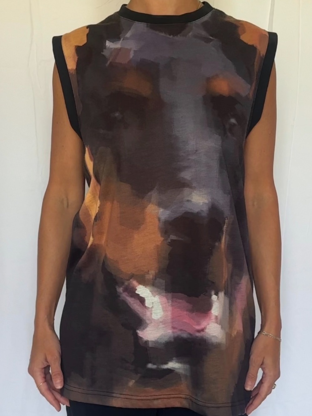 Givenchy SS2013 Givenchy Doberman Black Tee Shirt by Riccardo Tisci